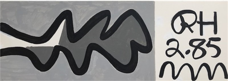 Raymond Hendler, No. 119, 1985, Acrylic on paper, 7_ x 20_