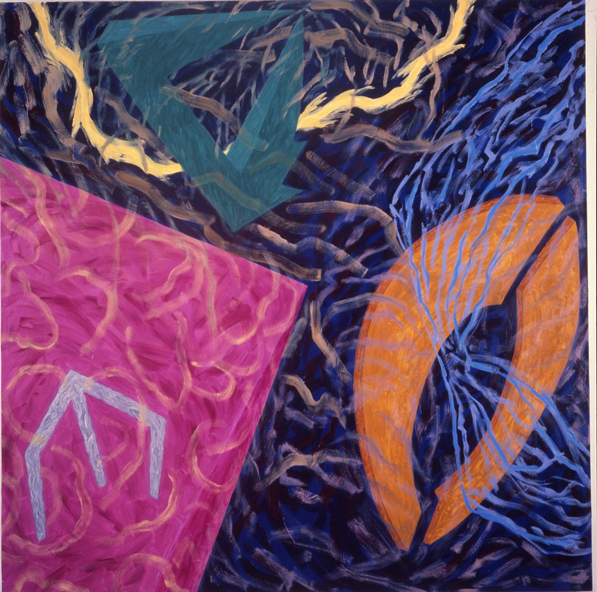 Joan Thorne _Dio_, 1988 65x65, Oil on canvas